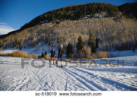 Cross-Country Skiers View Large Photo Image Stock Photo - Cross-Country Skiers. Fotosearch
