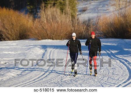 Cross-Country Skiers View Large Photo Image Stock Photography - Cross-Country Skiers. Fotosearch