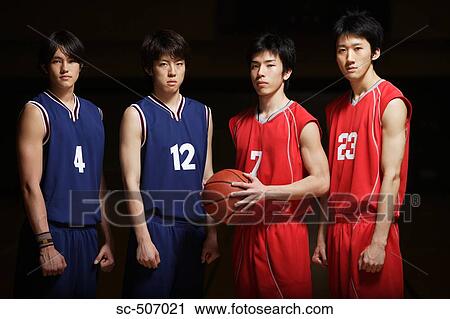 Four young Asian basketball players View Large Photo Image Stock Image - Four young Asian basketball players. Fotosearch