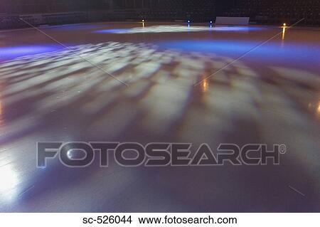 Picture - Ice Rink with spotlights. Fotosearch