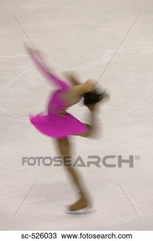 Stock Image - Ice Skating Woman. Fotosearch