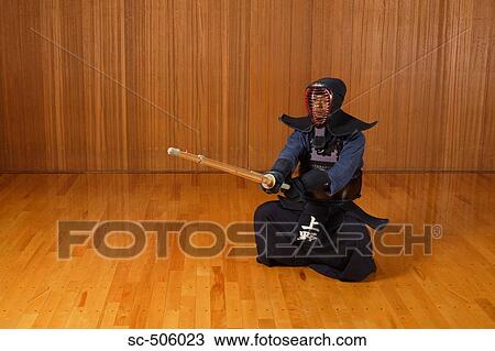 Kendo Fencer Practicing View Large Photo Image Stock Image - Kendo Fencer Practicing. Fotosearch