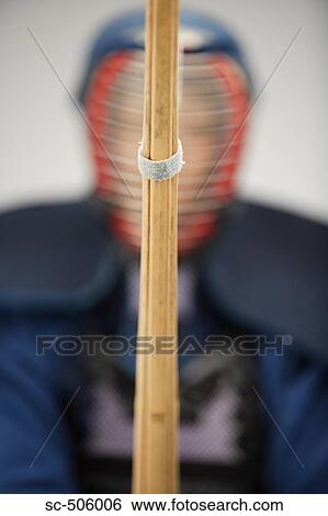 Stock Photograph - Kendo Fencer Practicing. Fotosearch