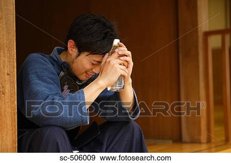 Stock Photo - Kendo Fencer Resting. Fotosearch