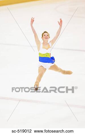 Leaping Figure Skater View Large Photo Image Stock Image - Leaping Figure Skater. Fotosearch