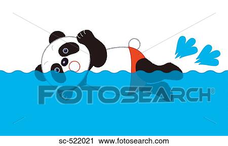 Male Panda Freestyle Swimmer View Large Photo Image Stock Image - Male Panda Freestyle Swimmer. Fotosearch