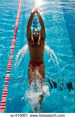 Stock Image - Male swimmer. Fotosearch