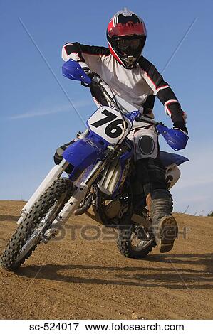 Motocross Rider Turning View Large Photo Image Stock Photo - Motocross Rider Turning. Fotosearch