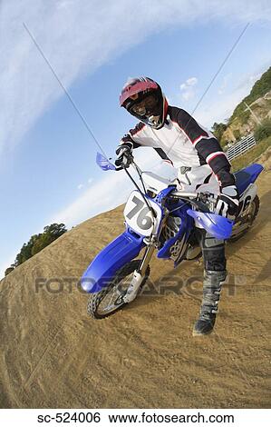 Motocross Rider Turning View Large Photo Image Stock Photograph - Motocross Rider Turning. Fotosearch