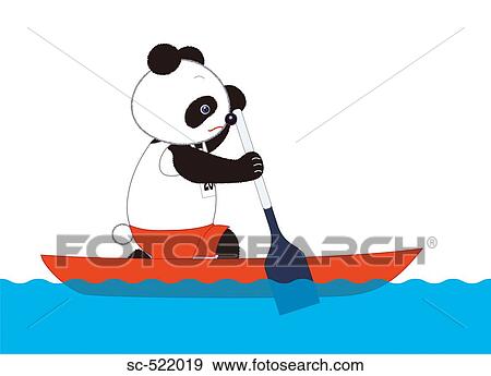 Panda Canoeist View Large Photo Image Stock Photo - Panda Canoeist. Fotosearch