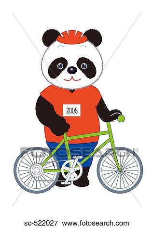 Panda Cyclist View Large Photo Image Stock Photo - Panda Cyclist. Fotosearch