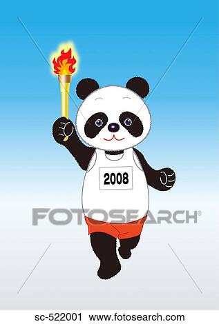 Panda Holding a Torch View Large Photo Image Stock Image - Panda Holding a Torch. Fotosearch
