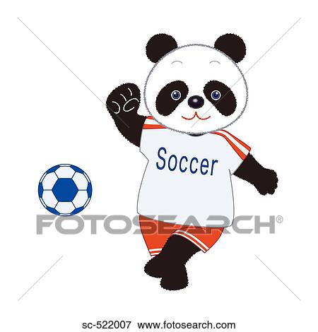 Panda Kicking a Soccer Ball View Large Photo Image Stock Photo - Panda Kicking a Soccer Ball. Fotosearch