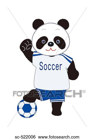 Panda Soccer Player View Large Photo Image Stock Photograph - Panda Soccer Player. Fotosearch