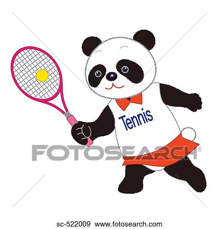 Panda Tennis Player Swinging at a Tennis Ball View Large Photo Image Stock Photo - Panda Tennis Player Swinging at a Tennis Ball. Fotosearch