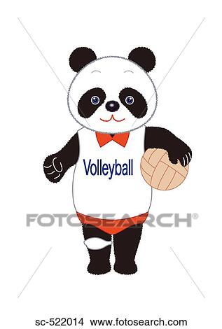 Picture - Panda Volleyball Player. Fotosearch