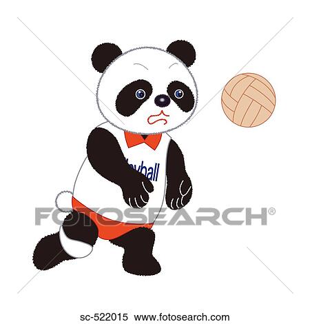 Panda Volleyball Player View Large Photo Image Stock Photography - Panda Volleyball Player. Fotosearch