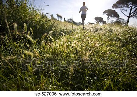 Person jogging in countryside View Large Photo Image Stock Photograph - Person jogging in countryside. Fotosearch