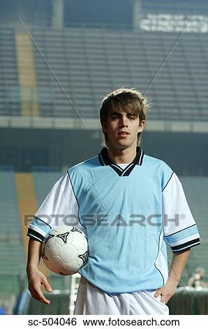 Stock Photograph - Portrait of a Soccer Player. Fotosearch