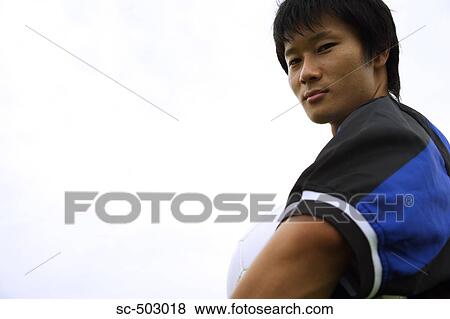 Portrait of a Young Soccer Player View Large Photo Image Stock Photo - Portrait of a Young Soccer Player. Fotosearch