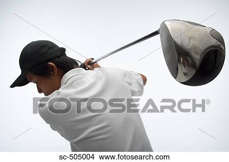 Picture - Portrait of Asian Golf Player. Fotosearch