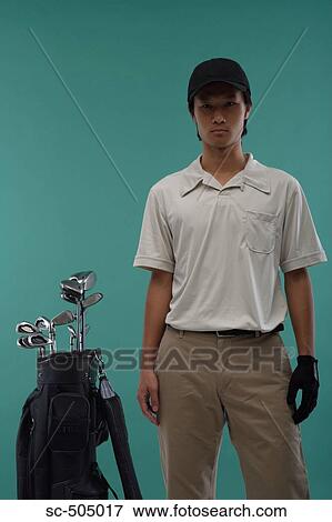 Portrait of Asian Golf Player View Large Photo Image Stock Photo - Portrait of Asian Golf Player. Fotosearch