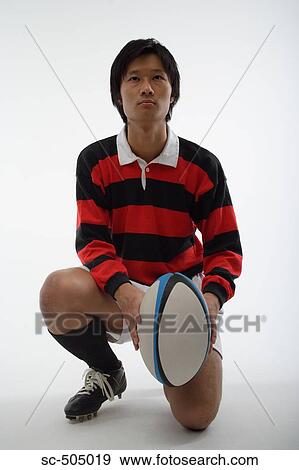 Portrait of Asian Rugby Player View Large Photo Image Stock Photo - Portrait of Asian Rugby Player. Fotosearch