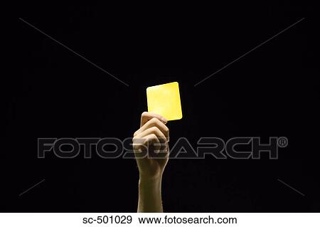 Ref Showing Yellow Card View Large Photo Image Stock Photo - Ref Showing Yellow Card. Fotosearch