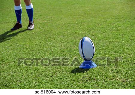 Rugby Ball On A Tee View Large Photo Image Picture - Rugby Ball On A Tee. Fotosearch