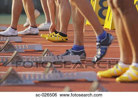Runners at Starting Line View Large Photo Image Stock Photograph - Runners at Starting Line. Fotosearch