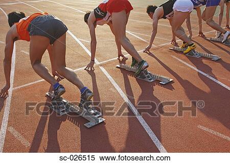 Stock Photography - Runners at Starting Line. Fotosearch