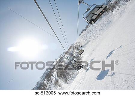 Ski Area Chair Lift View Large Photo Image Stock Photography - Ski Area Chair Lift. Fotosearch