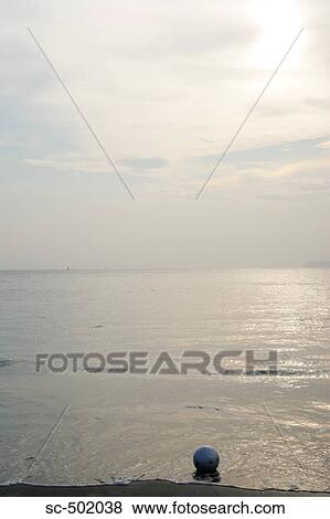 Soccer Ball On A Beach View Large Photo Image Stock Photo - Soccer Ball On A Beach. Fotosearch