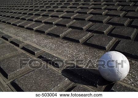 Soccer Ball On A Concrete Wall View Large Photo Image Picture - Soccer Ball On A Concrete Wall. Fotosearch