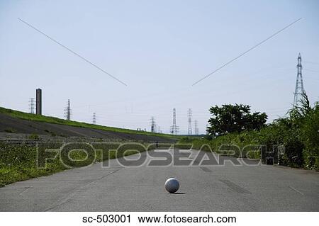 Soccer Ball On A Road View Large Photo Image Stock Image - Soccer Ball On A Road. Fotosearch