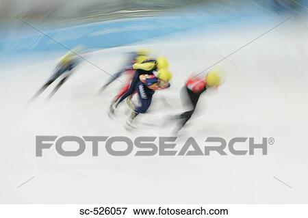 Stock Photo - Speed Skating Competition. Fotosearch