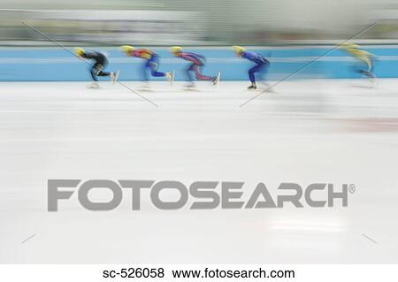 Stock Photo - Speed Skating Competition. Fotosearch