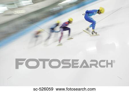 Stock Photo - Speed Skating Competition. Fotosearch