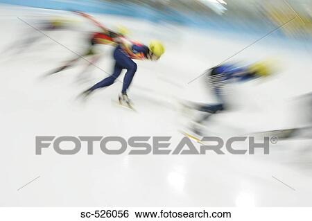 Stock Photograph - Speed Skating Competition. Fotosearch