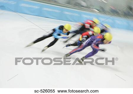 Stock Photography - Speed Skating Competition. Fotosearch