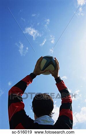 Stock Photo - Thrower Preparing For A Lineout. Fotosearch