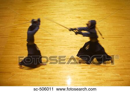 Two Kendo Fencers Sparring View Large Photo Image Stock Image - Two Kendo Fencers Sparring. Fotosearch