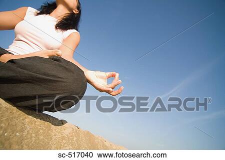 Woman Meditating View Large Photo Image Stock Image - Woman Meditating. Fotosearch
