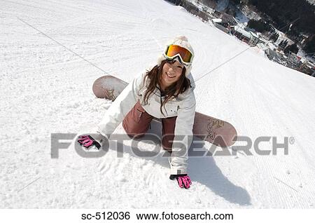 Young Asian female snowboarder View Large Photo Image Stock Photograph - Young Asian female snowboarder. Fotosearch