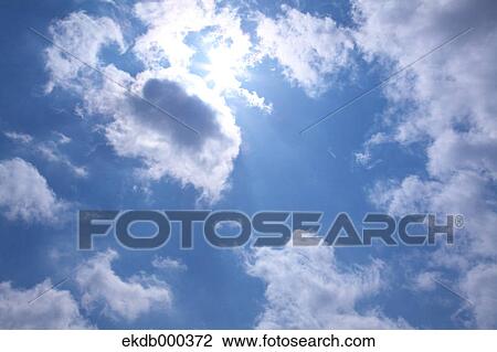 Blue sky with clouds View Large Photo Image Stock Image - Blue sky with clouds. Fotosearch