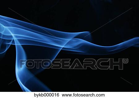 Blue smoke on black background View Large Photo Image Stock Photograph - Blue smoke on black background. Fotosearch
