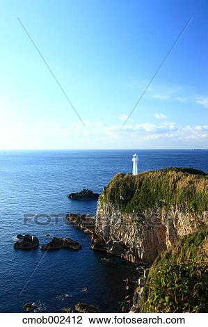 Stock Image - Cape Ashizuri lighthouse, Kochi Prefecture. Fotosearch