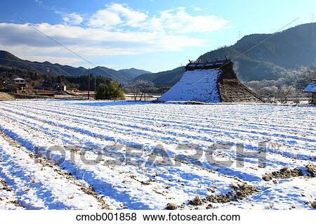 Field covered with snow in Nantan, Kyoto Prefecture View Large Photo Image Stock Photo - Field covered with snow in Nantan, Kyoto Prefecture. Fotosearch