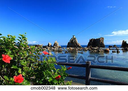Hashikuiiwa rock formation in Kushimoto, Wakayama Prefecture View Large Photo Image Stock Photo - Hashikuiiwa rock formation in Kushimoto, Wakayama Prefecture. Fotosearch