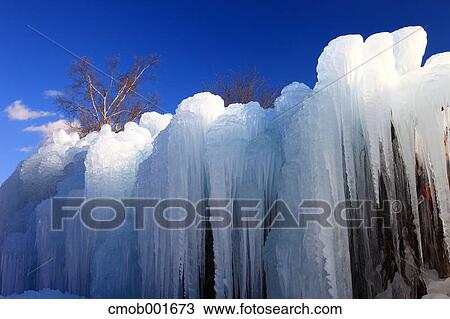 Icicles at Yachonomori Park, Yamanashi Prefecture View Large Photo Image Stock Image - Icicles at Yachonomori Park, Yamanashi Prefecture. Fotosearch